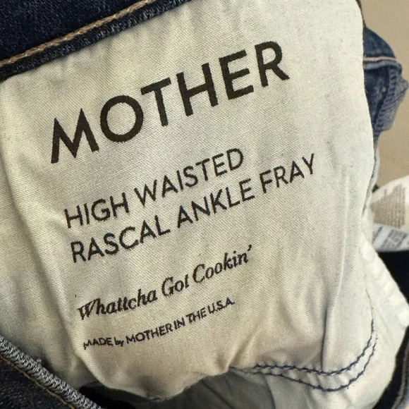 MOTHER High Waisted Rascal Ankle Fray Jeans In Wattcha got cookin’ - Picture 9 of 9